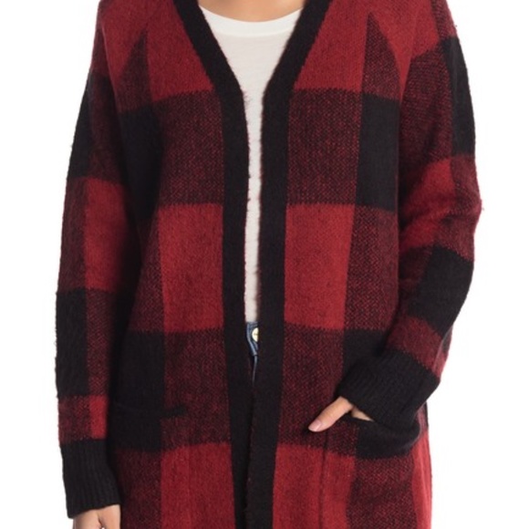 Lucky Brand Buffalo Plaid Cardigan - Picture 2 of 8